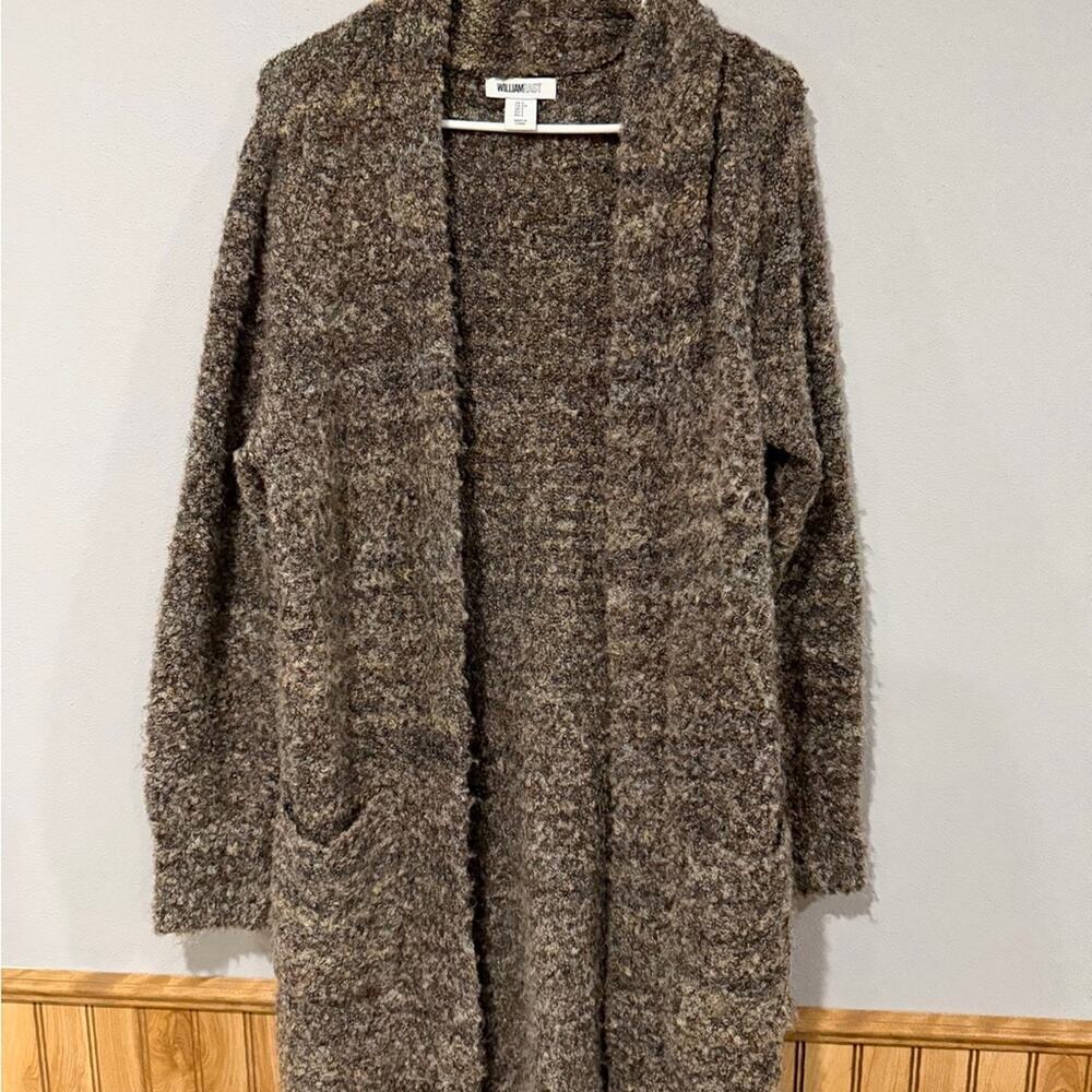 William Rast Textured Gray Boucle Long Cardigan Size Small - Picture 6 of 8
